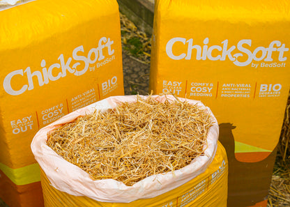 Close-up of ChickSoft poultry bedding texture
