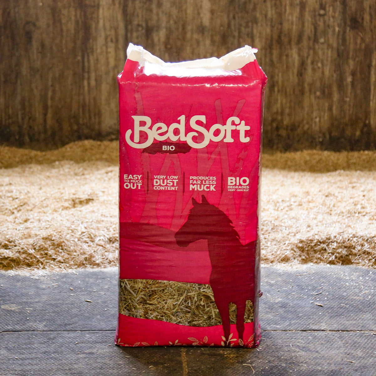 Bedsoft Bio oil seed rape straw horse bedding 16kg bale